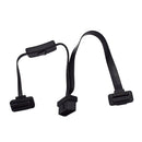 OBD 2 OBD II 8Pin To 16Pin Dual Y Flat Thin Diagnostic 35cm Cable Adapte