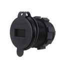 Car Motorcycle 5V 2.1A+1A Dual USB Power Chargers W/ Red LED Voltmeter Black