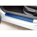 4x 3D Carbon Fiber Car Door Pedal Plate Sill Scuff Cover Anti Scratch Gray