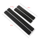4x 3D Carbon Fiber Car Door Pedal Plate Sill Scuff Cover Anti Scratch Gray