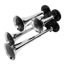 Universal Car Automobile SUV Van 4-Trumpet Train Air Horn 12V/24V 150db for Air Compressor