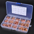 Pack of 280 Oil Brake Line SAE Copper Crush Washers Flat Rings for Universal M5x9x1mm~M20x26x1.5mm