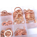Pack of 280 Oil Brake Line SAE Copper Crush Washers Flat Rings for Universal M5x9x1mm~M20x26x1.5mm