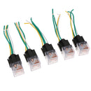5Pcs Car Relay & Socket Holder Waterproof 80A AMP 4-Pin SPST Wire 24V