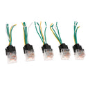 5Pcs Car Relay And Socket Waterproof 80A AMP 5-Pin SPDT 5 Wire 18/16AWG 12V