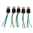 5Pcs Car Relay And Socket Waterproof 80A AMP 5-Pin SPDT 5 Wire 18/16AWG 24V