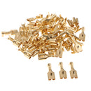 50Pcs Copper Terminals Wire Female Spade Connector Brass Crimp Terminal