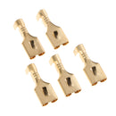 50Pcs Copper Terminals Wire Female Spade Connector Brass Crimp Terminal