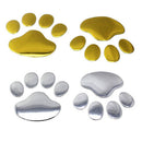 3D Pet Animal Paw Sticker Footprints Decor For Car Truck Silver