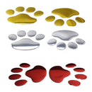 3D Pet Animal Paw Sticker Footprints Decor For Car Truck Silver