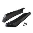 2 Pieces Car Rear Bumper Lip Skirt Protector Splitter Body Spoiler Black