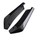 2 Pieces Car Rear Bumper Lip Skirt Protector Splitter Body Spoiler Black