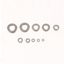 400Pcs Plated Steel Flat Washers Set 8 Size - M2 M2.5 M3 M5 M6 M8 M10