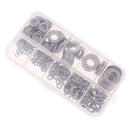 400Pcs Plated Steel Flat Washers Set 8 Size - M2 M2.5 M3 M5 M6 M8 M10