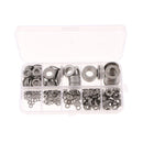 400Pcs Plated Steel Flat Washers Set 8 Size - M2 M2.5 M3 M5 M6 M8 M10