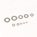 400Pcs Plated Steel Flat Washers Set 8 Size - M2 M2.5 M3 M5 M6 M8 M10