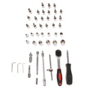 46pcs Screwdriver Sockets 1/4" DR Auto Car Repair Tool Ratchet Wrench Kits
