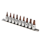 9Pcs Socket End Multi-tooth XZN 1/4 M4-M5-M6 3/8 M8-M10-M12 1/2 M14-M16