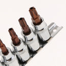 9Pcs Socket End Multi-tooth XZN 1/4 M4-M5-M6 3/8 M8-M10-M12 1/2 M14-M16