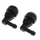 2X Plastic Car Front Dual Holes Windshield Washer Wiper Water Spray Nozzle