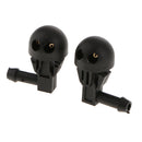 2X Plastic Car Front Dual Holes Windshield Washer Wiper Water Spray Nozzle