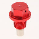 M12x1.25 Auto Car Magnetic Oil Drain Plug Bolt Screw Sump Nut Red