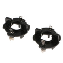 Pair H7 LED Bulb Headlight Holder Adaptor Conversion Kit For VW Golf MK5
