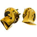 Dual-tone Snail Universal Electric Horn 12V 115 dB Car Truck Auto Gold