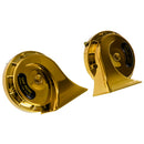 Dual-tone Snail Universal Electric Horn 12V 115 dB Car Truck Auto Gold