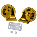 Dual-tone Snail Universal Electric Horn 12V 115 dB Car Truck Auto Gold