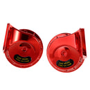 2PCS 12V 115dB 510Hz Super Loud Auto Dual Snail Horn High Low Car Motor Red