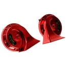 2PCS 12V 115dB 510Hz Super Loud Auto Dual Snail Horn High Low Car Motor Red