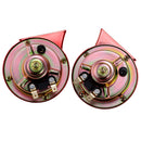 2PCS 12V 115dB 510Hz Super Loud Auto Dual Snail Horn High Low Car Motor Red