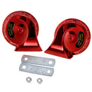 2PCS 12V 115dB 510Hz Super Loud Auto Dual Snail Horn High Low Car Motor Red
