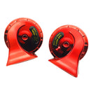 2PCS 12V 115dB 510Hz Super Loud Auto Dual Snail Horn High Low Car Motor Red