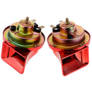 2PCS 12V 115dB 510Hz Super Loud Auto Dual Snail Horn High Low Car Motor Red
