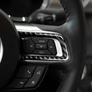 Carbon Fiber Car Steering Wheel 3D Decorative Sticker For Ford Mustang 15-17