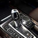 Carbon Fiber Car Control Gear Shift Panel Stickers Cover Trim Strip For BMW