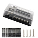 12-Way Blade Fuse Box 32V LED Illuminated Automotive Fuse Block for Car Boat Marine Trike with LED Indicator Light Kit