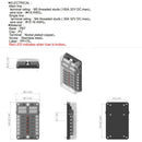 12-Way Blade Fuse Box 32V LED Illuminated Automotive Fuse Block for Car Boat Marine Trike with LED Indicator Light Kit