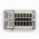 12-Way Blade Fuse Box 32V LED Illuminated Automotive Fuse Block for Car Boat Marine Trike with LED Indicator Light Kit