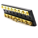 8 Circuit Junction Block,32V DC 60A Dual Brass Bus Bar with Sixteen 8-32 Screw Terminals