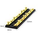 8 Circuit Junction Block,32V DC 60A Dual Brass Bus Bar with Sixteen 8-32 Screw Terminals