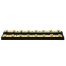 8 Circuit Junction Block,32V DC 60A Dual Brass Bus Bar with Sixteen 8-32 Screw Terminals
