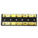 Brass Dual Bus Bar Power Distribution Block, 60A DC 32V for Cars Truck Ship