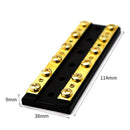Brass Dual Bus Bar Power Distribution Block, 60A DC 32V for Cars Truck Ship
