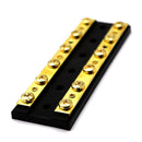 Brass Dual Bus Bar Power Distribution Block, 60A DC 32V for Cars Truck Ship