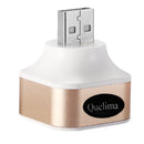 Quelima 2.0 USB Interface Splitter Adapter for Car Travel Home Use - White Golden