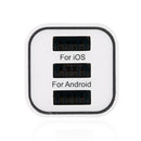 Quelima 2.0 USB Interface Splitter Adapter for Car Travel Home Use - White Golden
