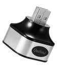 Quelima USB 2.0 HUB Splitter Adapter Mobile Phone Charger for Car Travel - Black Silver